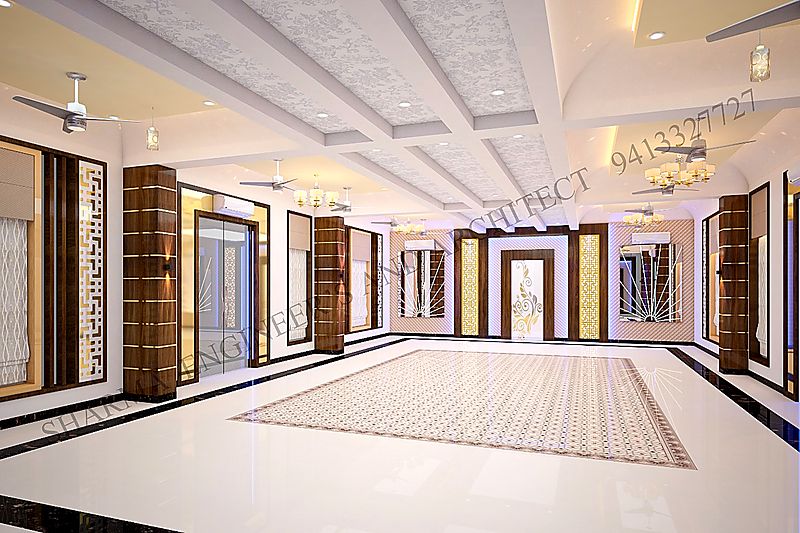 Banquet hall, towards the stage at The Village Resort